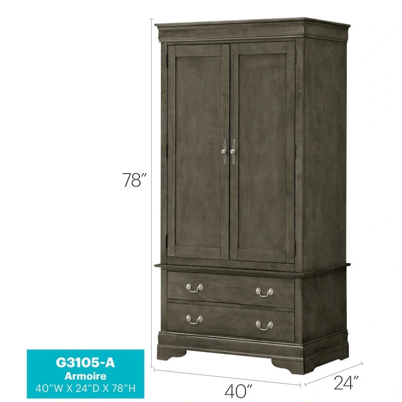 Louis Phillipe Armoire - N/A