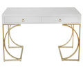Julienne White and Gold Desk