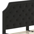Arched Tufted Upholstered Platform Bed