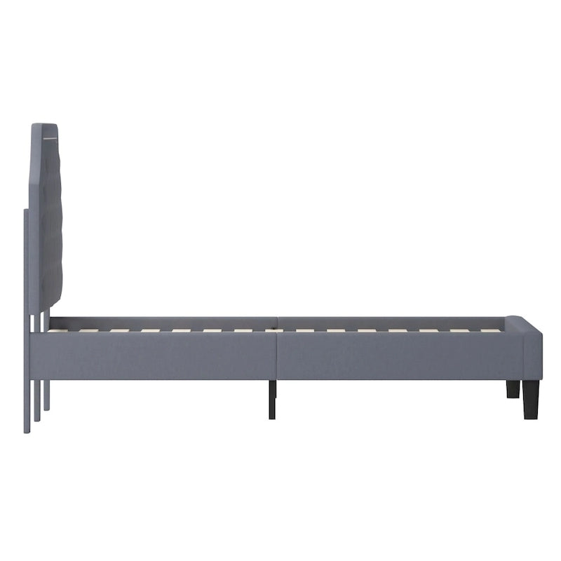 Arched Tufted Upholstered Platform Bed