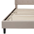 Arched Tufted Upholstered Platform Bed