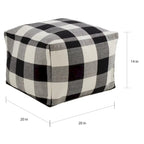 Buffalo Plaid Floor Pouf