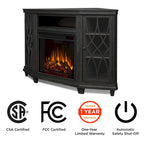 Lynette 56 TV Stand Electric Fireplace Gray by Real Flame