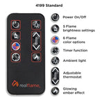 Lynette 56 TV Stand Electric Fireplace Gray by Real Flame