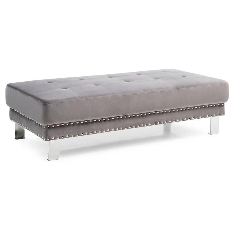 Derek Oversized Velvet Ottoman