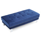 Derek Oversized Velvet Ottoman