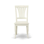 East West Furniture Dining Room Furniture Set- an Oval Kitchen Table and Wooden Seat Dining Chairs, Linen White(Pieces Option)