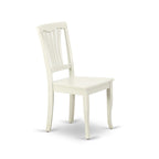 East West Furniture Dining Room Furniture Set- an Oval Kitchen Table and Wooden Seat Dining Chairs, Linen White(Pieces Option)