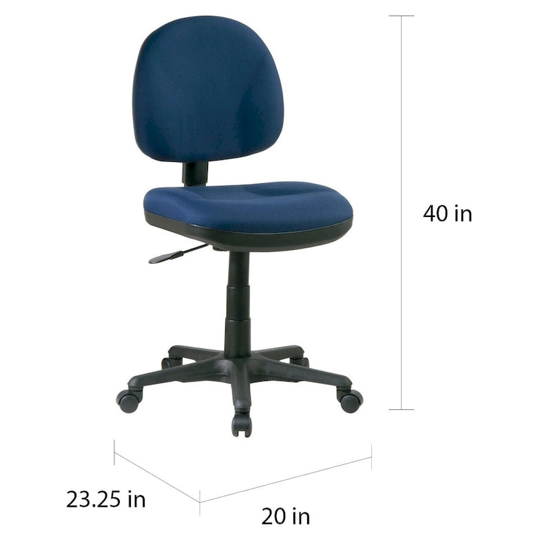 Sculptured Task Chair without Arms