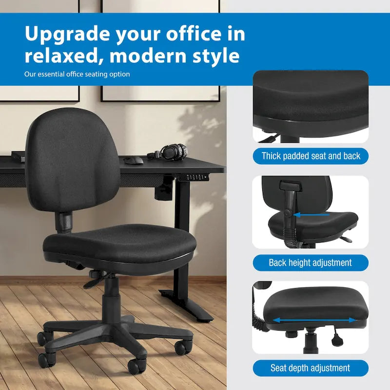 Sculptured Task Chair without Arms