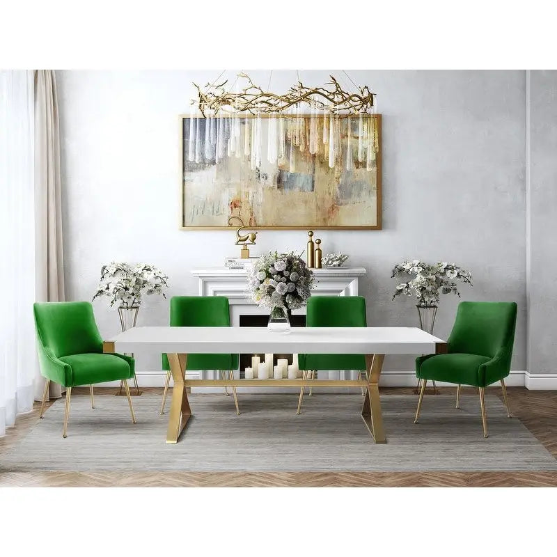 Beatrix Green Velvet Side Chair