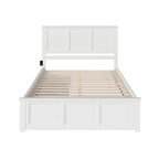 Madison White Queen Platform Bed with 2 Drawers