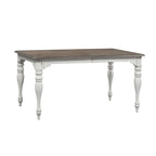 Magnolia Manor Antique White Weathered Bark Leg Table