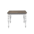 Magnolia Manor Antique White Weathered Bark Leg Table