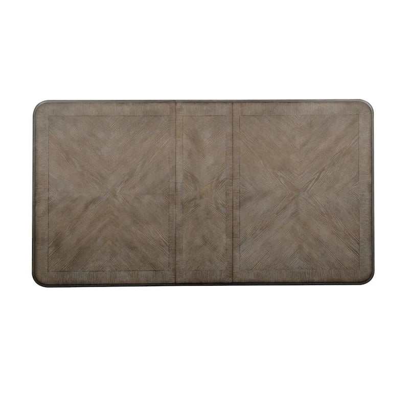 Magnolia Manor Antique White Weathered Bark Leg Table