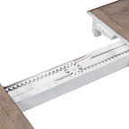 Magnolia Manor Antique White Weathered Bark Leg Table