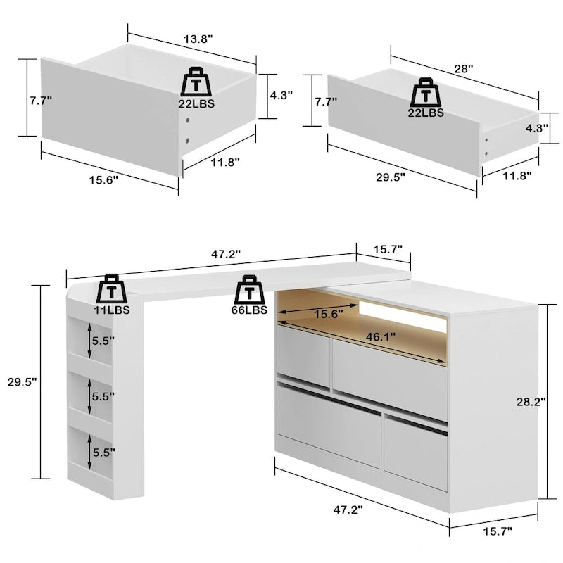 Desk Makeup Table Multi-Functional Furniture for Kitchen, Bedroom