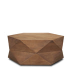 Arreto Black Solid Wood Hexagonal Coffee Table With Storage