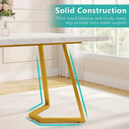 Modern Dining Dinner Table, 55 Inches Dining Room Table for 4-6 People