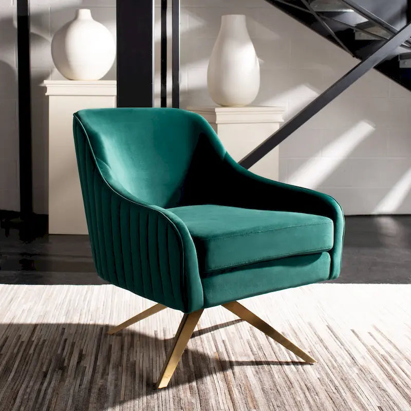 SAFAVIEH Couture Gitza Channeled Accent Chair - 28Wx30Dx32H
