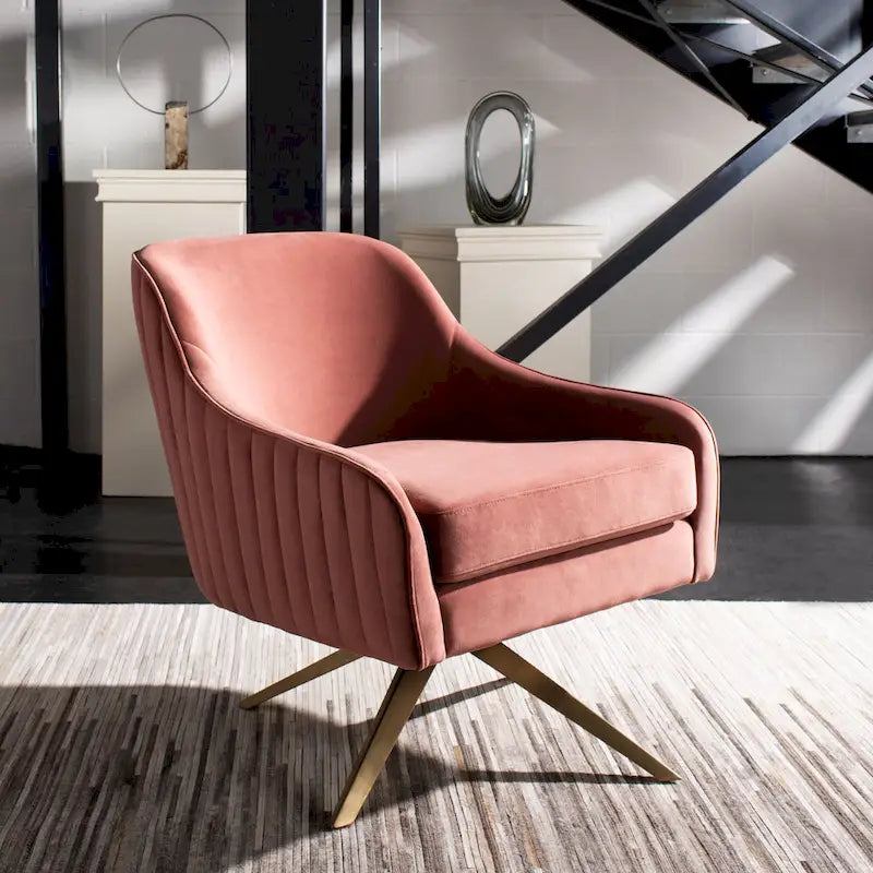 SAFAVIEH Couture Gitza Channeled Accent Chair - 28Wx30Dx32H