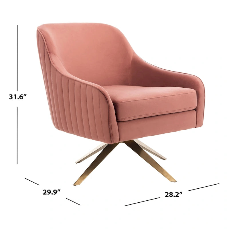 SAFAVIEH Couture Gitza Channeled Accent Chair - 28Wx30Dx32H