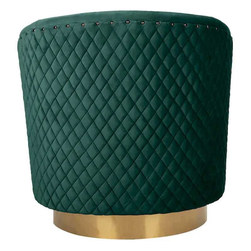 SAFAVIEH Couture Ikram Quilted Swivel Tub Chair - 30Wx32Dx30H