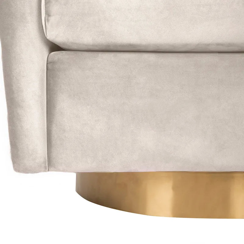 SAFAVIEH Couture Ikram Quilted Swivel Tub Chair - 30Wx32Dx30H