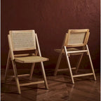 SAFAVIEH Couture Reinalda Cane Folding Dining Chair (Set of 2) - 18 In. W x 23 In. D x 33 In. H - 18Wx23Dx33H