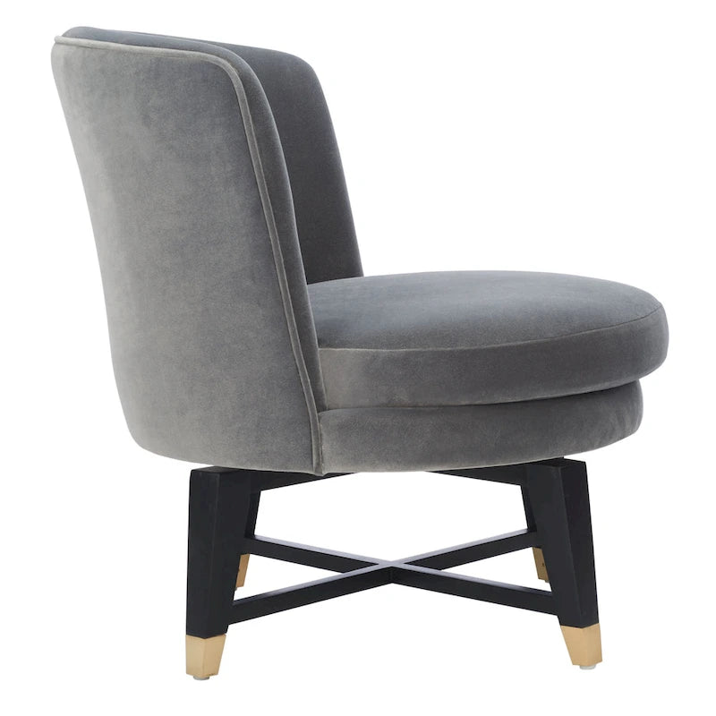 SAFAVIEH Couture Ginetta Swivel Accent Chair - 24 W x 26.8 L x 26 H - 24Wx27Dx26H