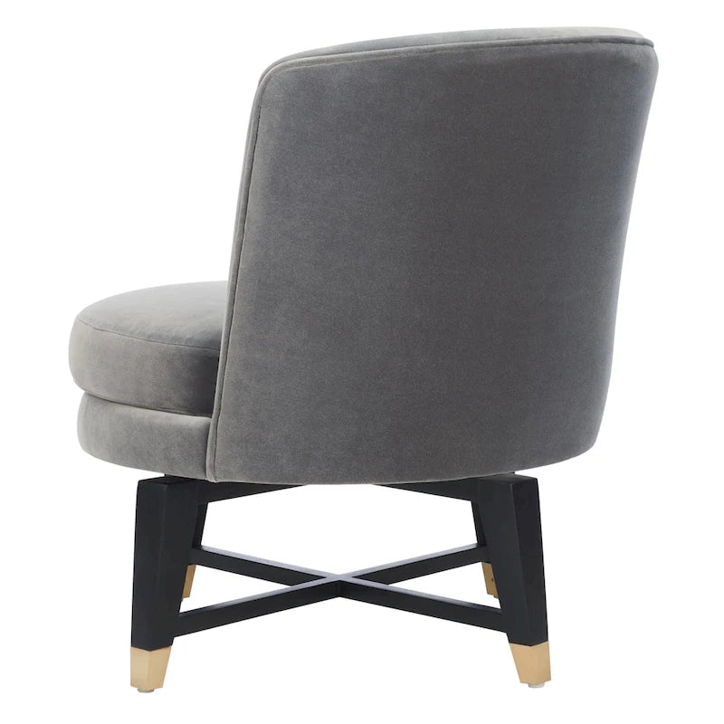 SAFAVIEH Couture Ginetta Swivel Accent Chair - 24 W x 26.8 L x 26 H - 24Wx27Dx26H