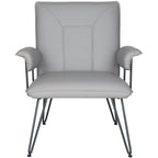SAFAVIEH Idamae Mid-Century Modern Faux Leather Arm Chair - 29Wx28Dx33H