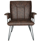 SAFAVIEH Idamae Mid-Century Modern Faux Leather Arm Chair - 29Wx28Dx33H