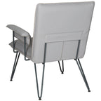 SAFAVIEH Idamae Mid-Century Modern Faux Leather Arm Chair - 29Wx28Dx33H