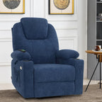 MCombo Large Power Lift Recliner Chair with Massage, Cup Holders, Extended Footrest, Fabric 7516