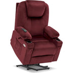 MCombo Large Power Lift Recliner Chair with Massage, Cup Holders, Extended Footrest, Fabric 7516