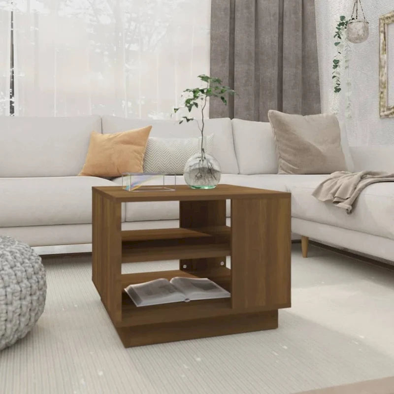vidaXL Coffee Table Accent End Side Sofa Table for Living Room Engineered Wood - 21.7 x 21.7 x 16.9