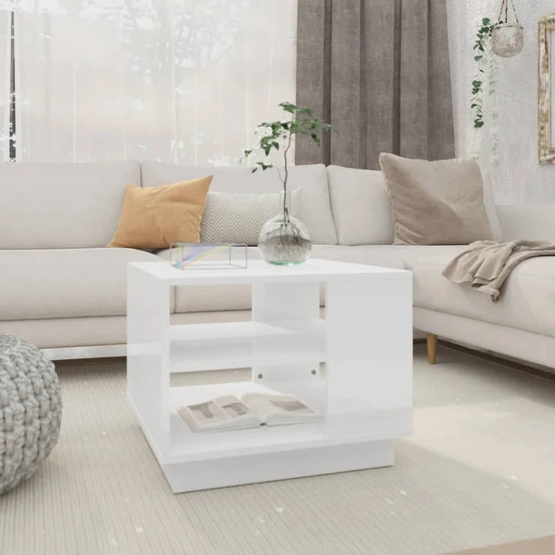 vidaXL Coffee Table Accent End Side Sofa Table for Living Room Engineered Wood - 21.7 x 21.7 x 16.9