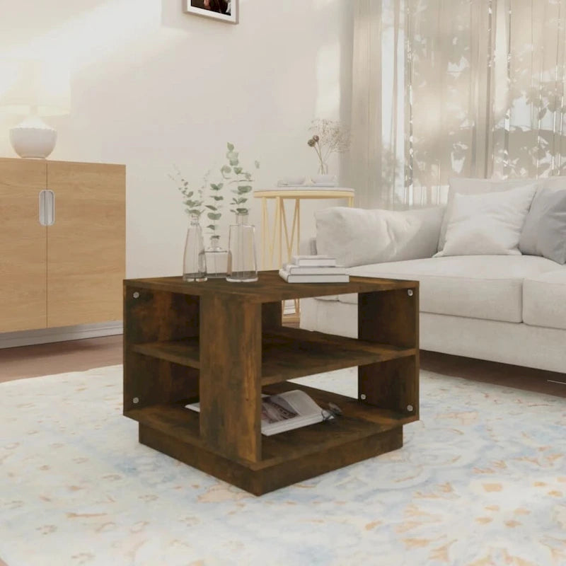 vidaXL Coffee Table Accent End Side Sofa Table for Living Room Engineered Wood - 21.7 x 21.7 x 16.9