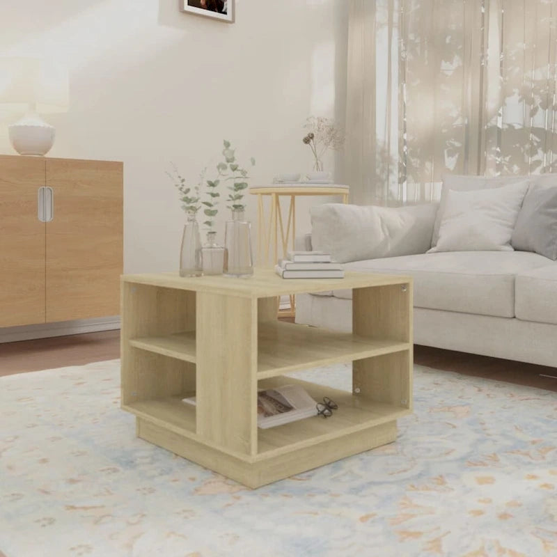 vidaXL Coffee Table Accent End Side Sofa Table for Living Room Engineered Wood - 21.7 x 21.7 x 16.9