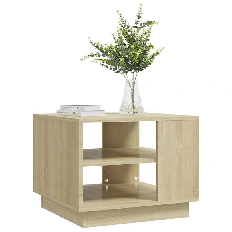 vidaXL Coffee Table Accent End Side Sofa Table for Living Room Engineered Wood - 21.7 x 21.7 x 16.9