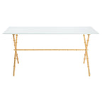 SAFAVIEH Treasures Jocelyn Bronze-Ish Silver/ Glass Top Accent Table - 37.4 x 19.7 x 17
