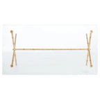 SAFAVIEH Treasures Jocelyn Bronze-Ish Silver/ Glass Top Accent Table - 37.4 x 19.7 x 17