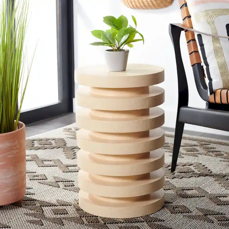 SAFAVIEH Harmanda Accent Table - 12 W x 12 D x 19 H - 12Wx12Dx19H