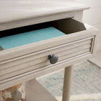 SAFAVIEH Eleanore 1-Drawer Lower Shelf Nightstand Accent Table - 19 W x 15.8 L x 26 H - 19Wx16Dx26H
