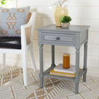 SAFAVIEH Eleanore 1-Drawer Lower Shelf Nightstand Accent Table - 19 W x 15.8 L x 26 H - 19Wx16Dx26H