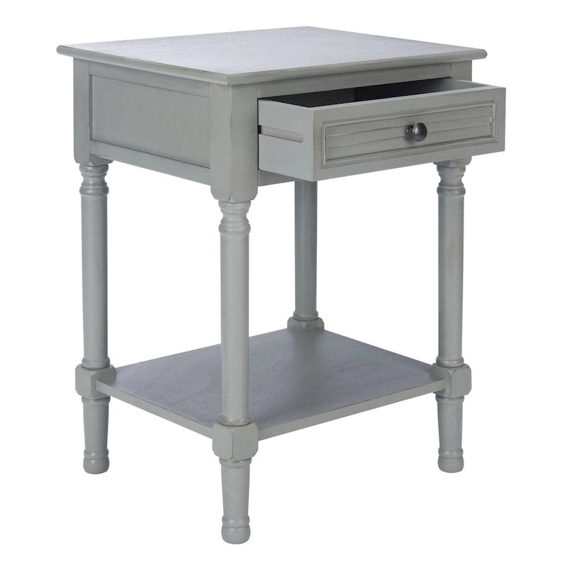 SAFAVIEH Eleanore 1-Drawer Lower Shelf Nightstand Accent Table - 19 W x 15.8 L x 26 H - 19Wx16Dx26H