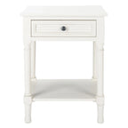SAFAVIEH Eleanore 1-Drawer Lower Shelf Nightstand Accent Table - 19 W x 15.8 L x 26 H - 19Wx16Dx26H