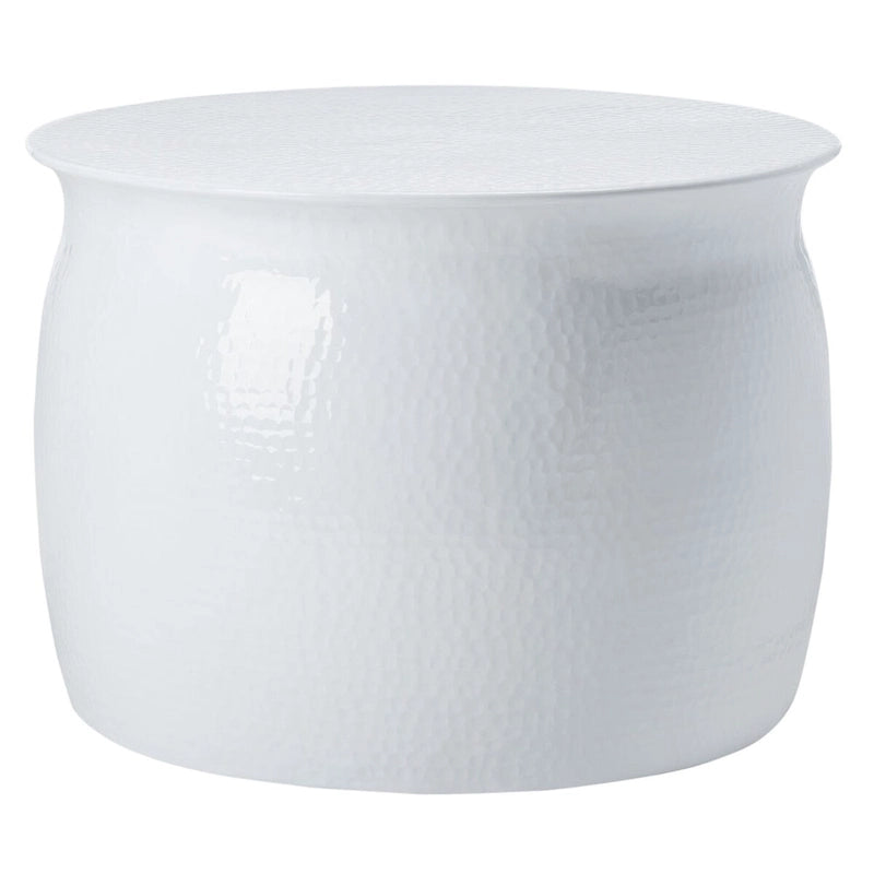 SAFAVIEH Karel Silver Metal Table Stool - 24 W x 24 L x 16.8 H - 24Wx24Dx17H