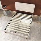 Platform Bed Frame with Wooden Slats Support, Upholstered Bed with Headboard, No Box Spring Needed